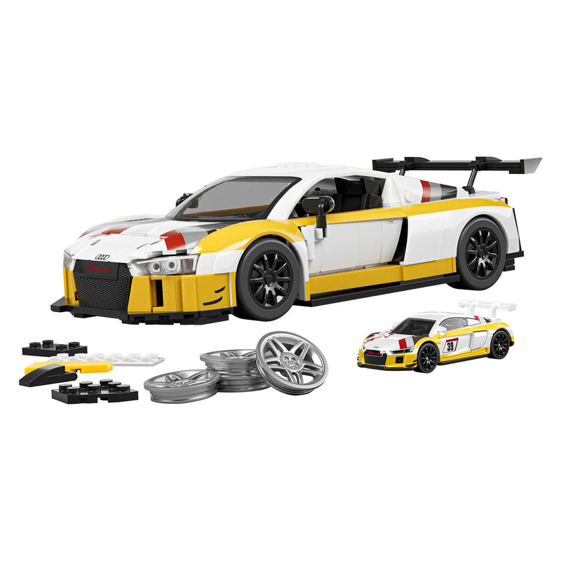 Afbeelding laden in galerijviewer, Hot wheels brick shop elite series audi r8 lms 1:16 bouwset - 180dlg.