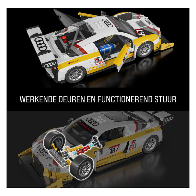 Afbeelding laden in galerijviewer, Hot wheels brick shop elite series audi r8 lms 1:16 bouwset - 180dlg.
