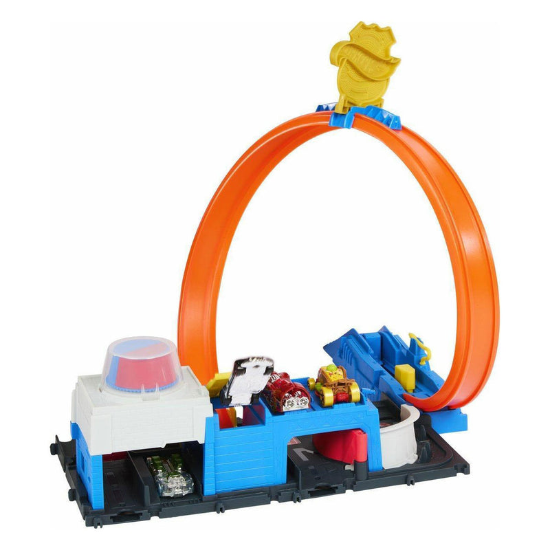 Afbeelding laden in galerijviewer, Hot wheels city superpolitiebureau - loopingbaan