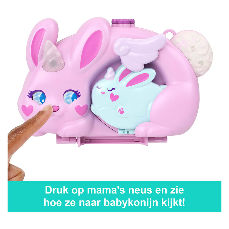 Afbeelding laden in galerijviewer, Polly pocket 2-in-1 konijntjesplezier - tasje met compacte speelset