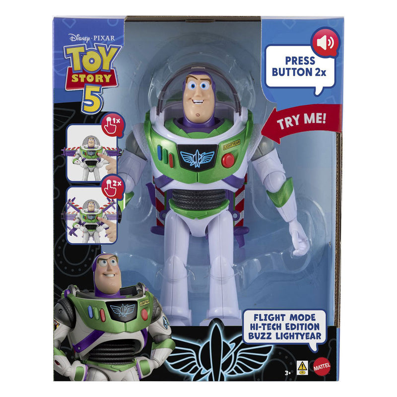 Afbeelding laden in galerijviewer, Mattel disney en pixar toy story vliegstand hi-tech editie - buzz lightyear op een schaal van 30 cm en 35+ geluiden - nederlands