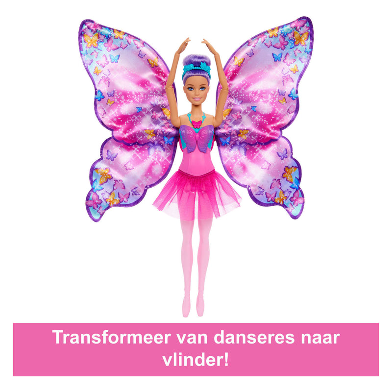 Afbeelding laden in galerijviewer, Barbie dans- en fladderpop – magische vlindervleugels