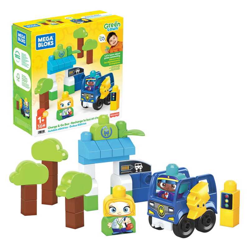 Load image into Gallery viewer, Mega Bloks Green Town Opladen en Rijden maar Bus