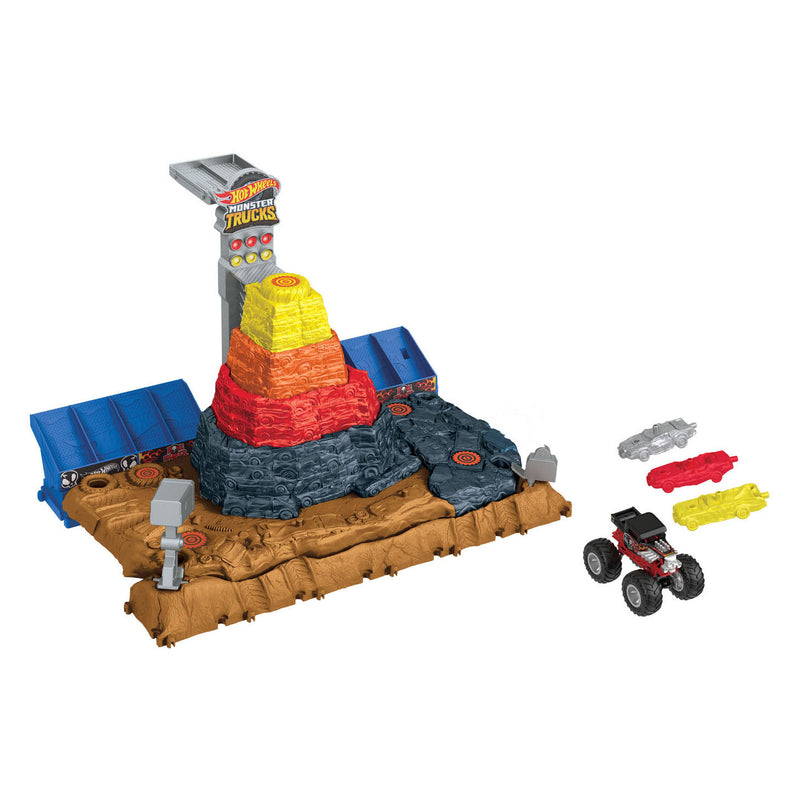 Load image into Gallery viewer, Mattel hot wheels arena smashers main event bone shaker's ultimate crush yard