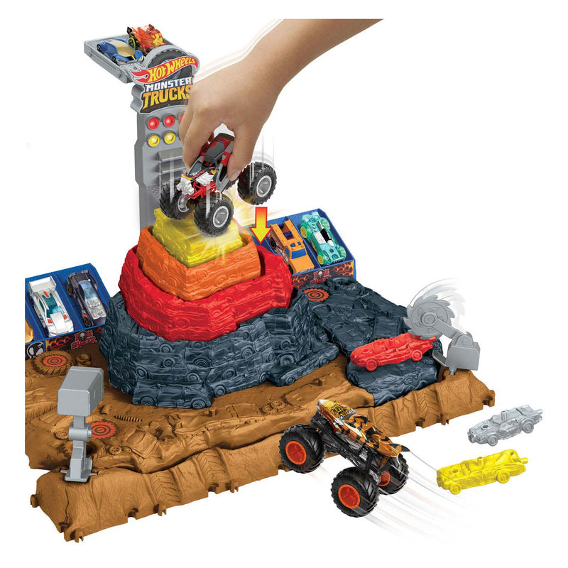 Laden Sie das Bild in Galerie -Viewer, Hot wheels monster trucks arena bone shaker - speelgoed auto racebaan