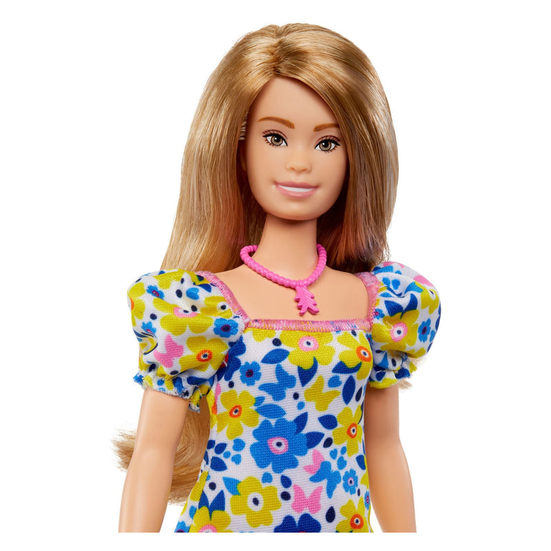 Afbeelding laden in galerijviewer, Barbie fashionistas - bloemenjurk - pop met syndroom van down