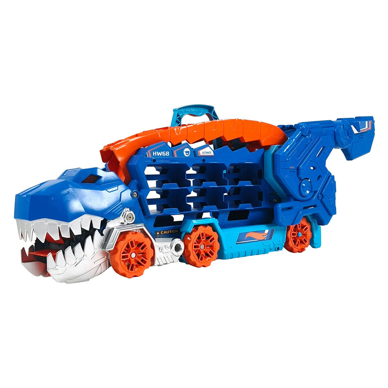 Load image into Gallery viewer, Mattel hot wheels city ultimate t-rex transporter speelset