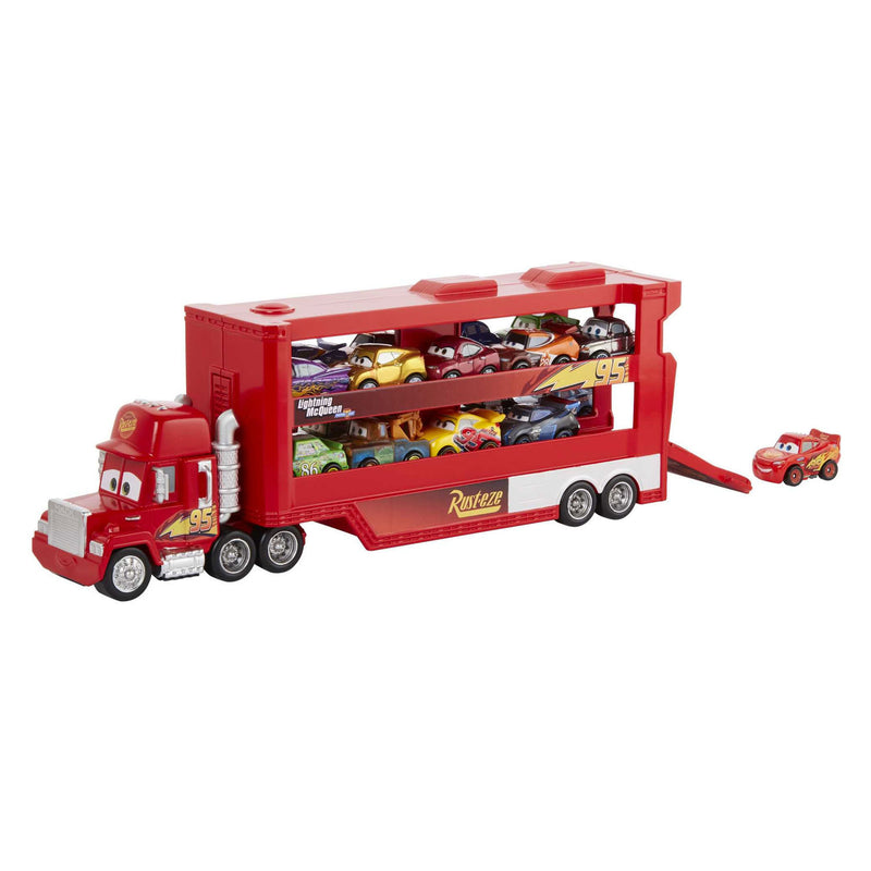 Chargez l'image dans la visionneuse de la galerie, Mattel Pixar Mack Miniracers Transporter met 1 Miniracer