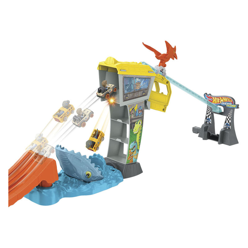 Load image into Gallery viewer, Hot wheels racer verse blue's raptor rush speelset