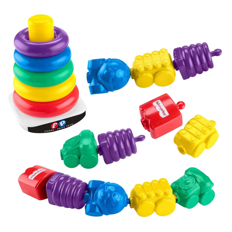 Load image into Gallery viewer, Mattel fisher price stapeltoren en klikkralen