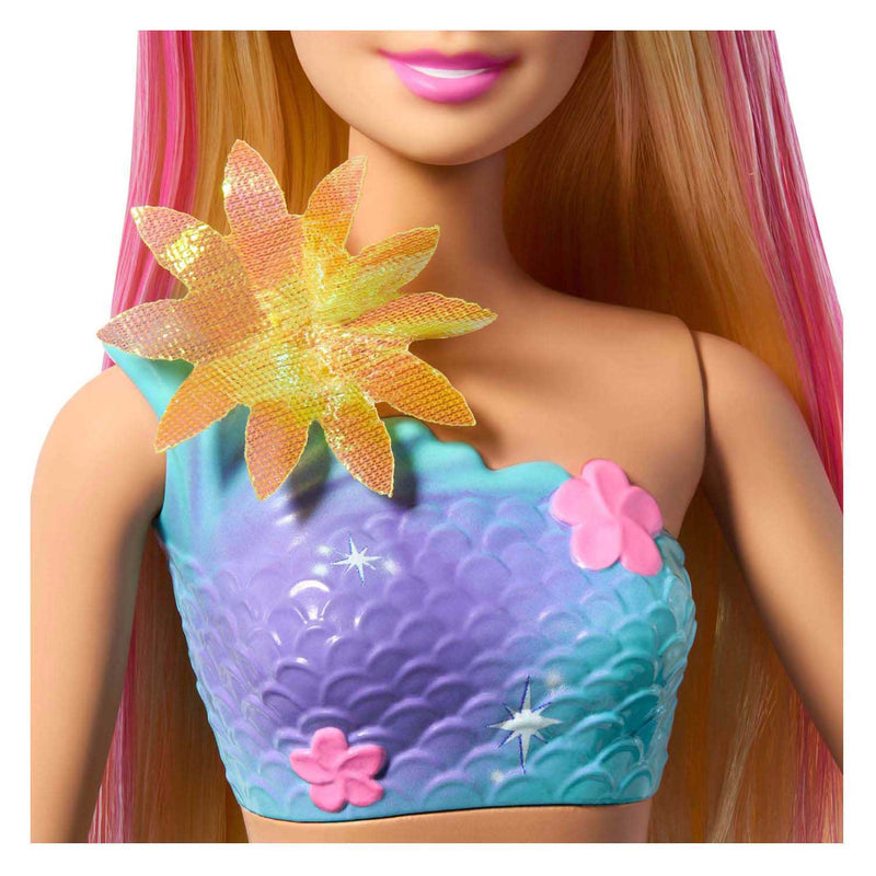 Load image into Gallery viewer, Mattel barbie zeemeermin met magische bloemen blauw