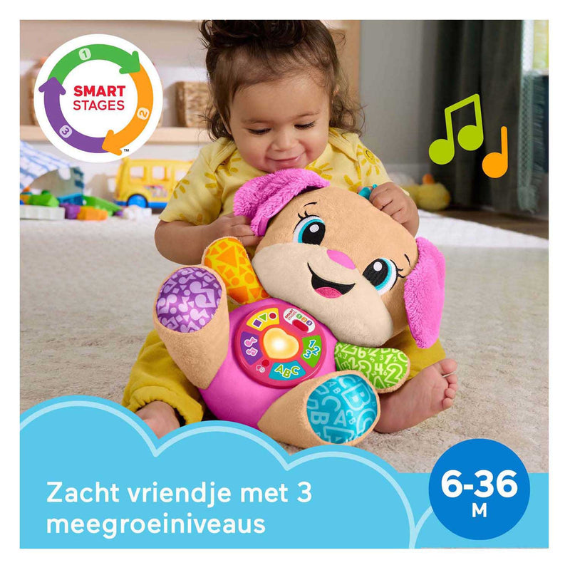Afbeelding laden in galerijviewer, Fisher-price leerplezier meegroeispeelgoed zusje - roze muzikale knuffel