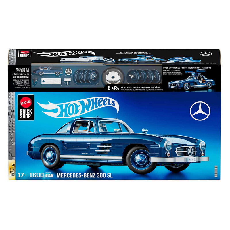 Afbeelding laden in galerijviewer, Mattel brick shop hot wheels - mercedes-benz 300 sl raceauto bouwset (1600 onderdelen)