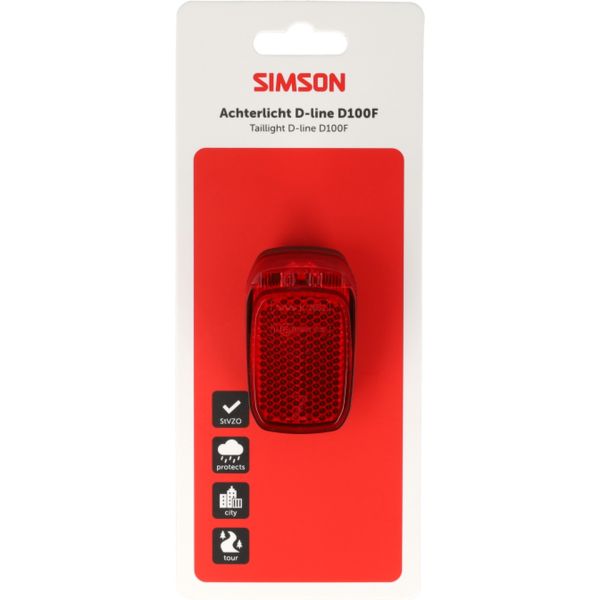 Load image into Gallery viewer, Simson aurora achterlicht d-line d100f naafdynamo