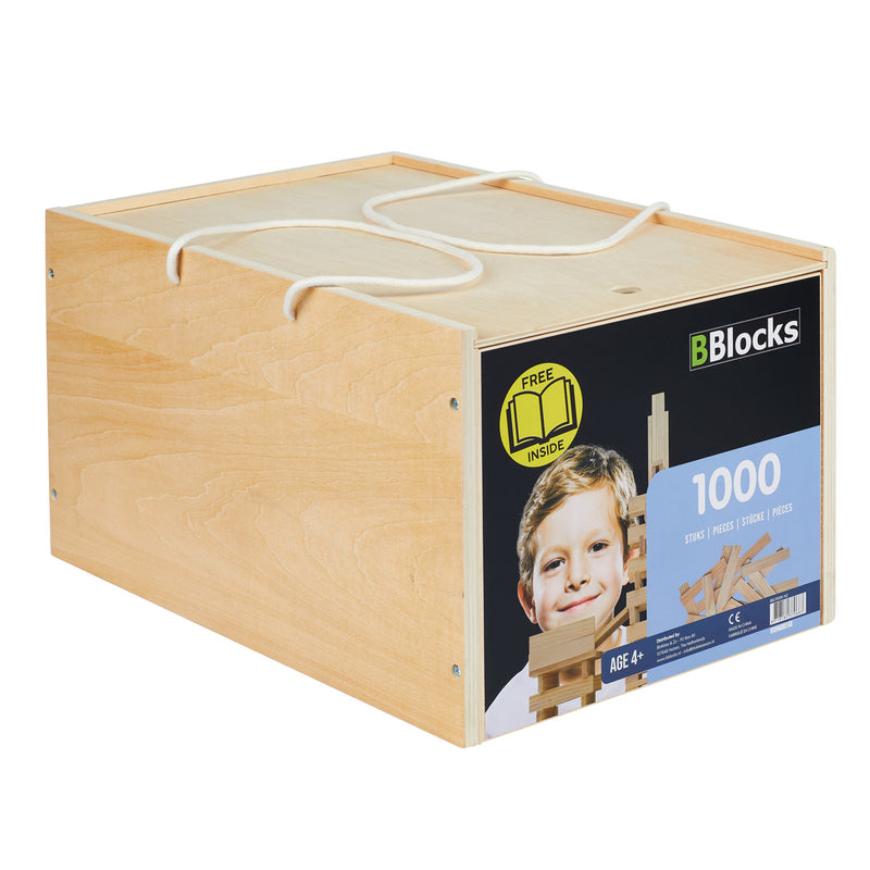 Load image into Gallery viewer, Bblocks bouwplankjes in opbergkist, 1000dlg.