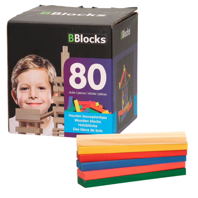 Load image into Gallery viewer, Bblocks bouwplankjes kleur, 80dlg.