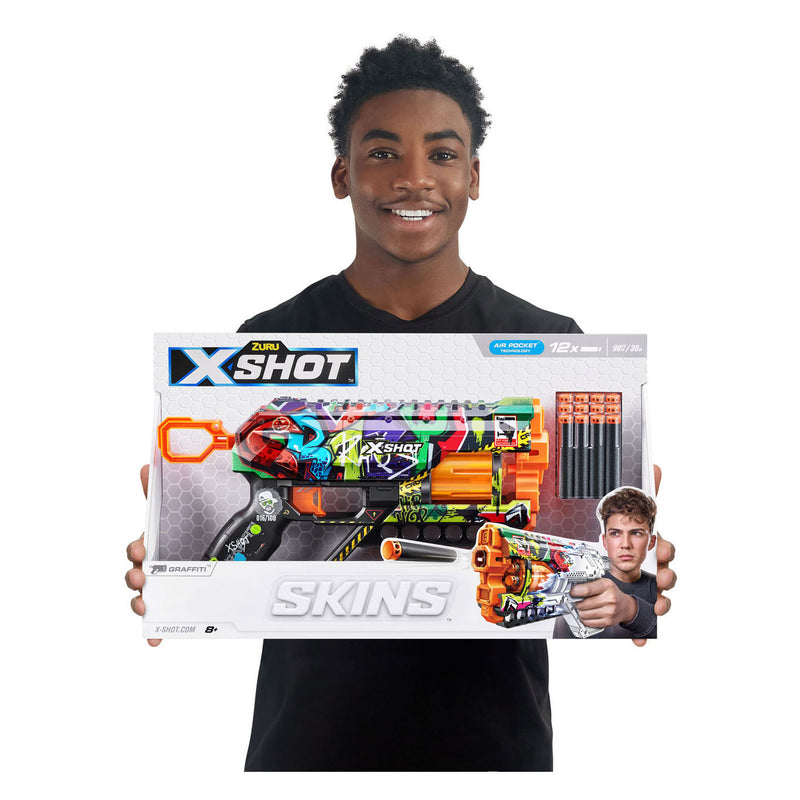 Load image into Gallery viewer, Zuru x-shot skins griefer met 12 darts