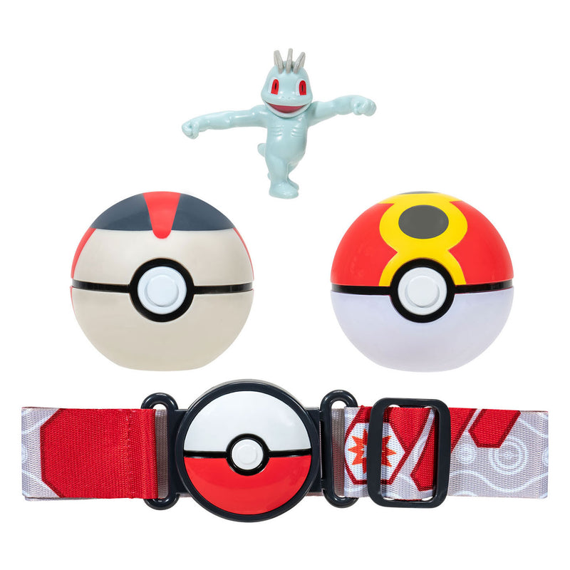 Load image into Gallery viewer, Boti Pokemon Clip N Go Pokeball Riem Speelset Machop