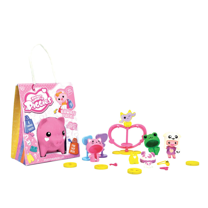 Load image into Gallery viewer, Boti pockey money piggies speelfiguur met spaarpot - kawaii pack