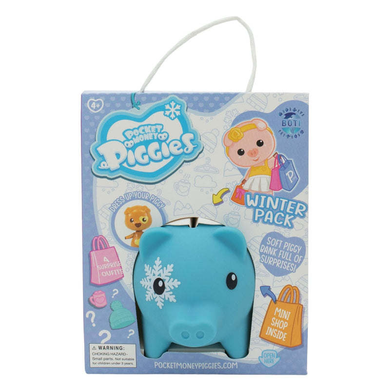 Load image into Gallery viewer, Boti Pockey Money Piggies Speelfiguur met Spaarpot Winter Pack