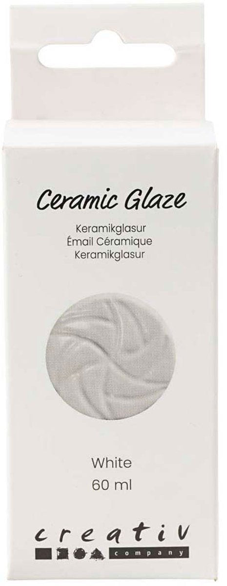Afbeelding laden in galerijviewer, Creativ company https: www.cchobby.nl keramiek-glazuur-984-1101-c-dekkend-white-60-ml-1-doosje