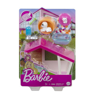 Load image into Gallery viewer, Barbie mini playset hondenhuis met hondje | 3 stuks
