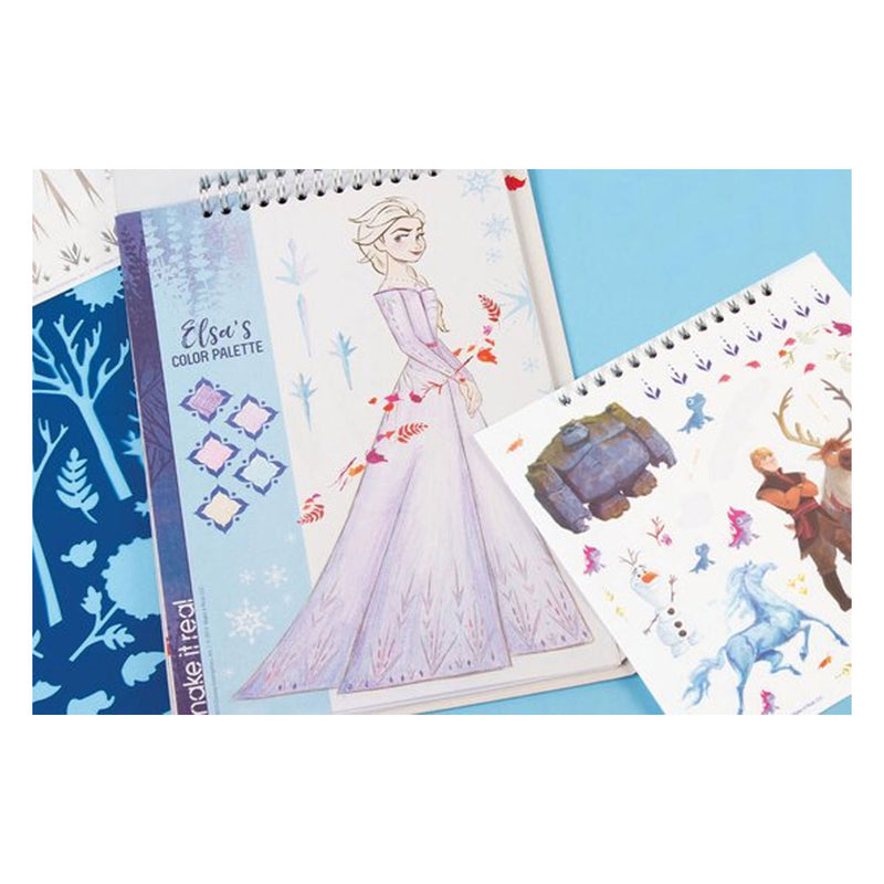 Load image into Gallery viewer, Spectron Frozen Sketchen Stickerboek met Stencils