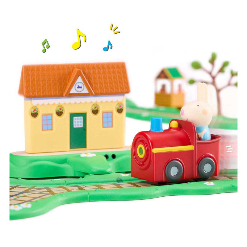 ギャラリービューアに画像をロードする, Gear2play peppa pig whizz around - klik-klak trein speelset - modulaire rijbaan voor whizz around voertuigen - interactief met muziek en geluid