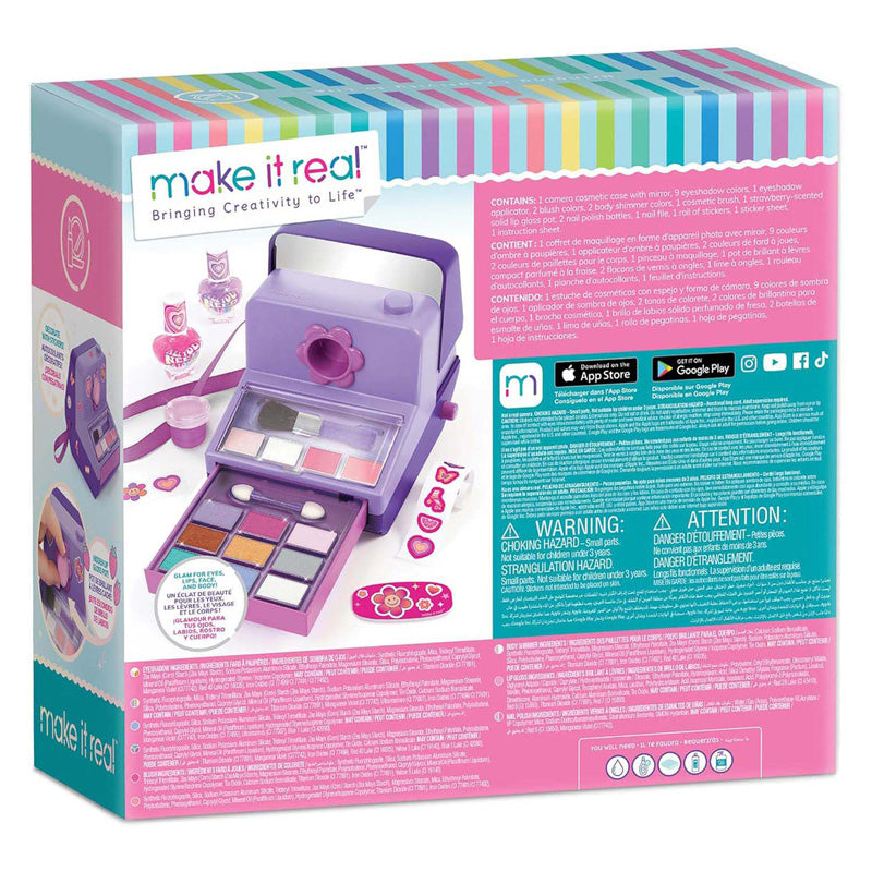 Afbeelding laden in galerijviewer, Make it real - instant glamour camera make-up set met spiegel