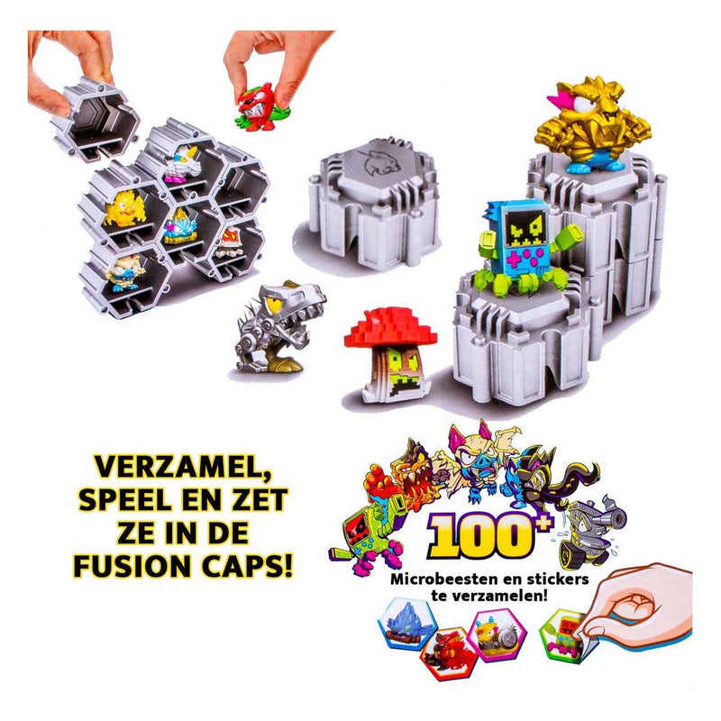 ギャラリービューアに画像をロードする, Moose toys mrbeast lab swarms - hyper fusion serie chaos xl pack - 22 swarms microbeesten, 5 fusion caps 22 stickers