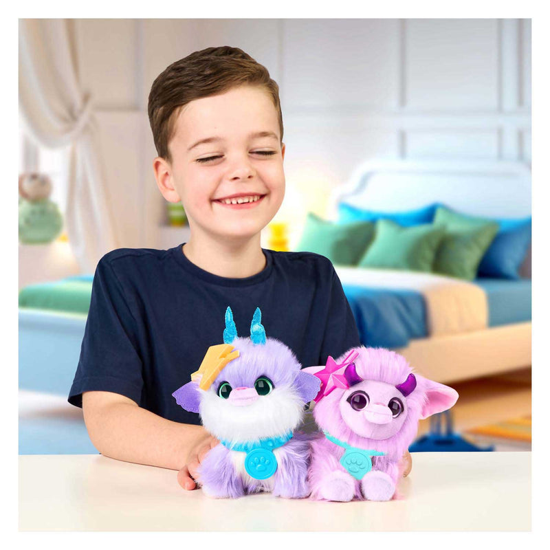 Chargez l'image dans la visionneuse de la galerie, Moose toys scruff a luvs – twin fantasy knuffels in draagmand – 2 magische mystery pluche knuffels