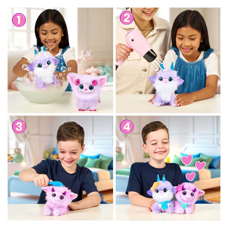 Chargez l'image dans la visionneuse de la galerie, Moose toys scruff a luvs – twin fantasy knuffels in draagmand – 2 magische mystery pluche knuffels