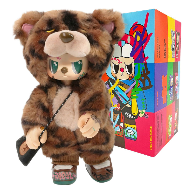 ギャラリービューアに画像をロードする, Kimmon rebel bear blind box pluche - 'find a bag' serie - verzamelfiguren
