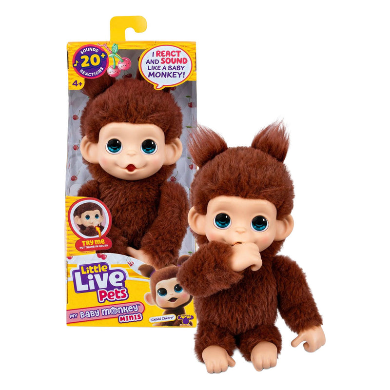 Load image into Gallery viewer, Spectron little live pets my baby mini monkey brown - interactieve knuffel