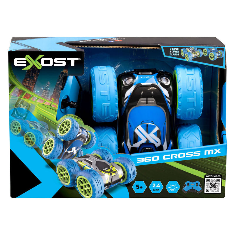 ギャラリービューアに画像をロードする, Exost rc 360 cross mx blauw - rc auto - bestuurbare auto - lichtgevende koplampen