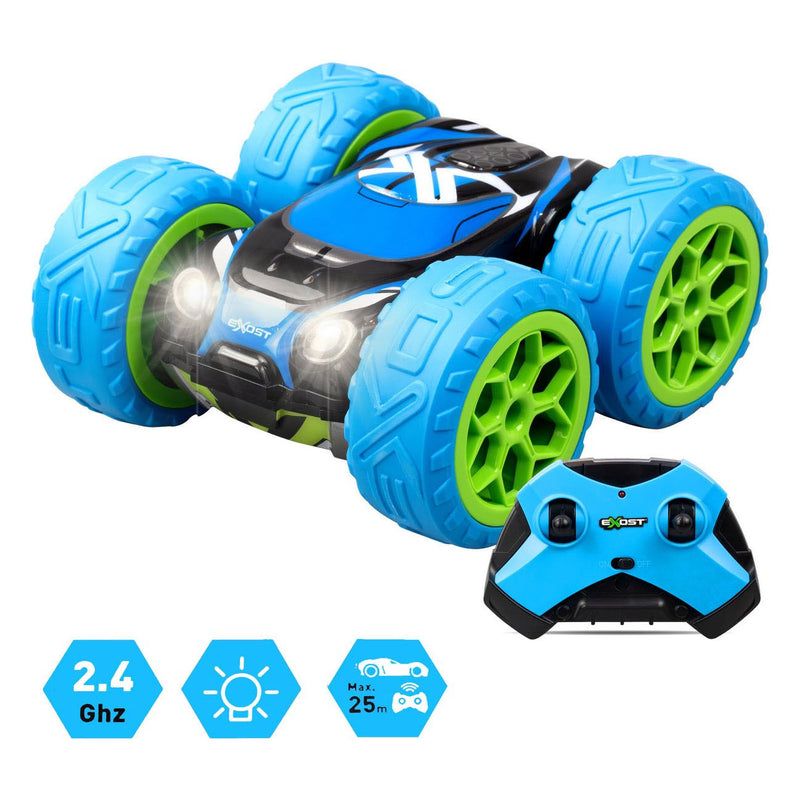 ギャラリービューアに画像をロードする, Exost rc 360 cross mx blauw - rc auto - bestuurbare auto - lichtgevende koplampen