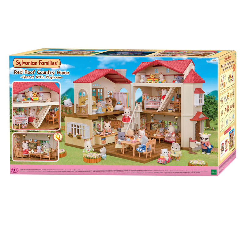Afbeelding laden in galerijviewer, Sylvanian families 5708- groot poppenhuis met geheime speelkamer- poppenhuis- te combineren met startershuis ( 5567) tot een mega poppenhuis