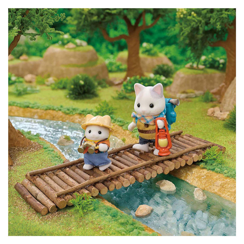Chargez l'image dans la visionneuse de la galerie, Sylvanian families 5763 duo avonturiers - latte kat broer en baby- fluweelzachte speelfiguren