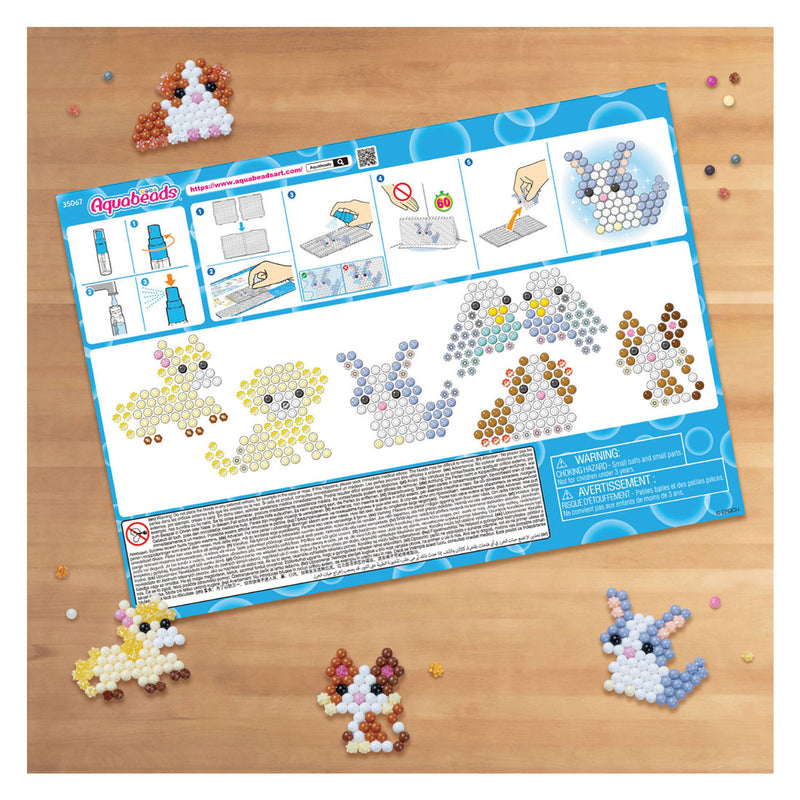 Afbeelding laden in galerijviewer, Aquabeads de schattige dieren set- startset- complete set 500 parels in 21 kleuren