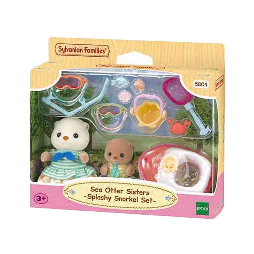 Load image into Gallery viewer, Sylvanian families 5804 zeeotter zussen splashy snorkel set