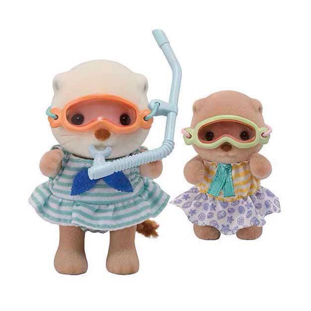 Afbeelding laden in galerijviewer, Sylvanian families 5804 zeeotter zussen- splashy snorkel set