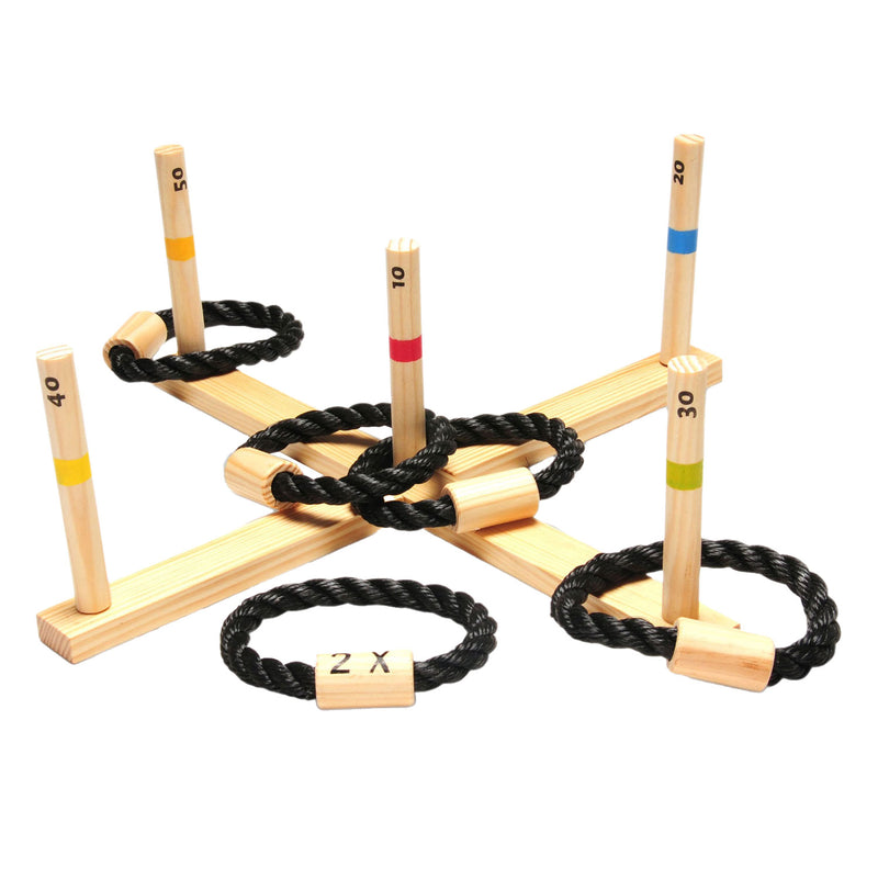 Load image into Gallery viewer, Bs toys houten ringwerpspel, 6dlg.
