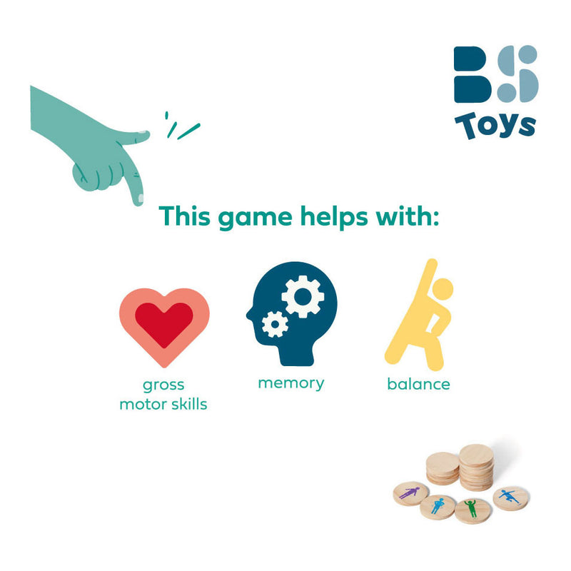 Afbeelding laden in galerijviewer, Bs toys moves! denkspel - actief beweeg spel - speelgoed vanaf 6 jaar - houten kaarten - kinderspeelgoed - cadeau kind