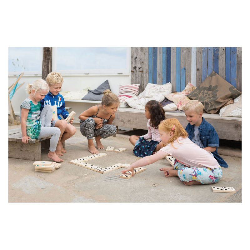 Afbeelding laden in galerijviewer, Bs toys mega houten domino spel, 28dlg,.