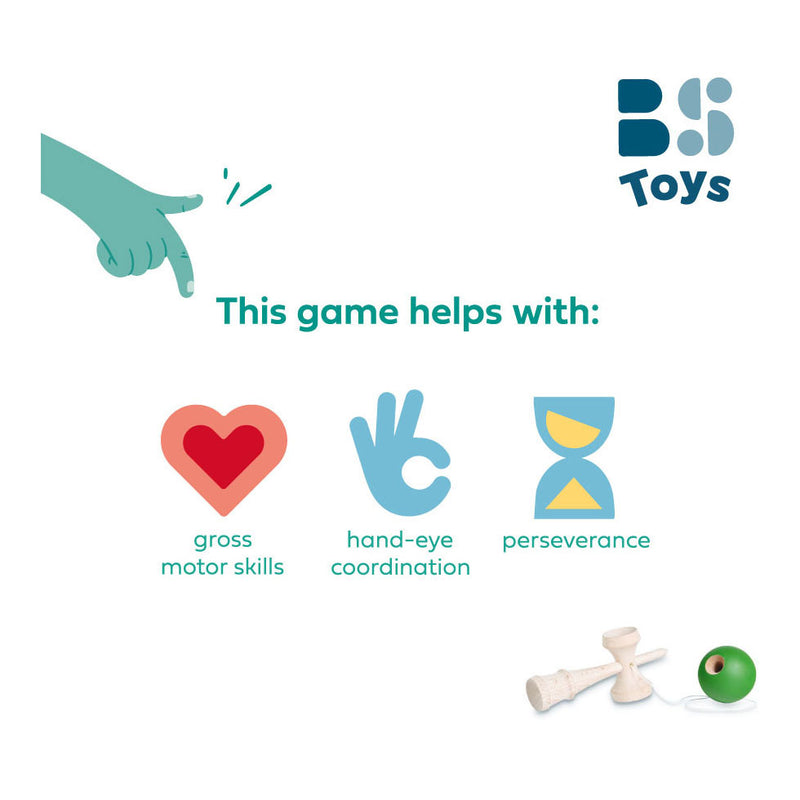 Chargez l'image dans la visionneuse de la galerie, Bs toys kendama spel - vangspel - japanse behendigheidsspel vanaf 8 jaar - vangbal - kinder speelgoed - houten spel - coördinatie training - kendama spel - houten speelgoed