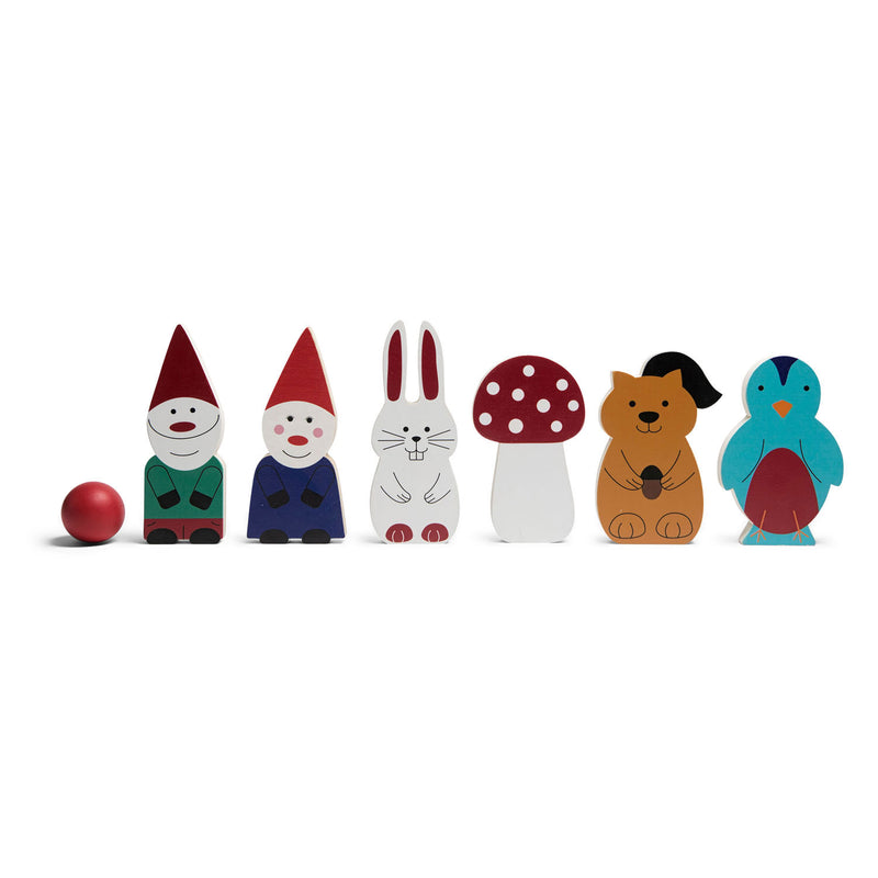 Load image into Gallery viewer, Bs toys houten bowlingspel bosvrienden, 7dlg.