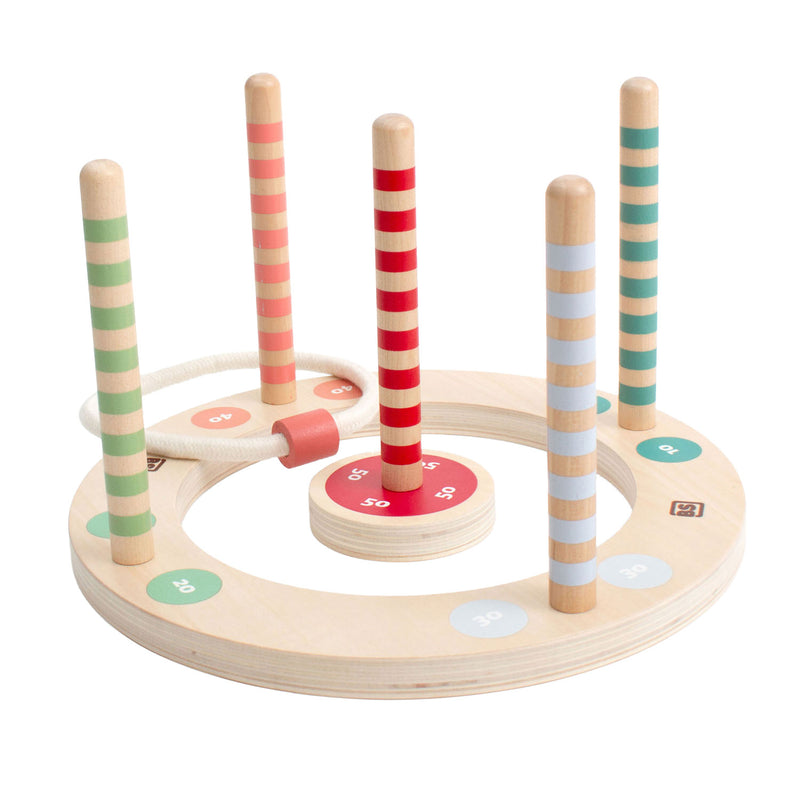 Load image into Gallery viewer, Bs toys houten ringwerpspel met strepen, 7dlg.