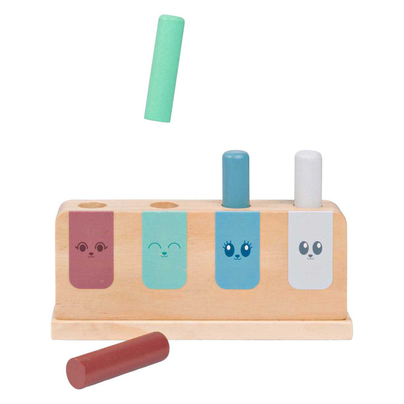 Afbeelding laden in galerijviewer, Bs toys pop-up toy ga532 – houten baby speelgoed 18+ maanden – motoriekspel