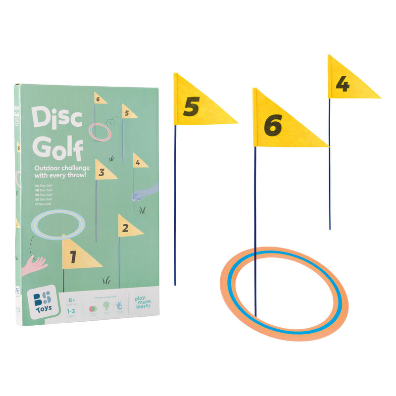 ギャラリービューアに画像をロードする, Bs toys – disc golf – buitenspel – speelgoed-golfset met vlaggen en schijven – vanaf 6 jaar