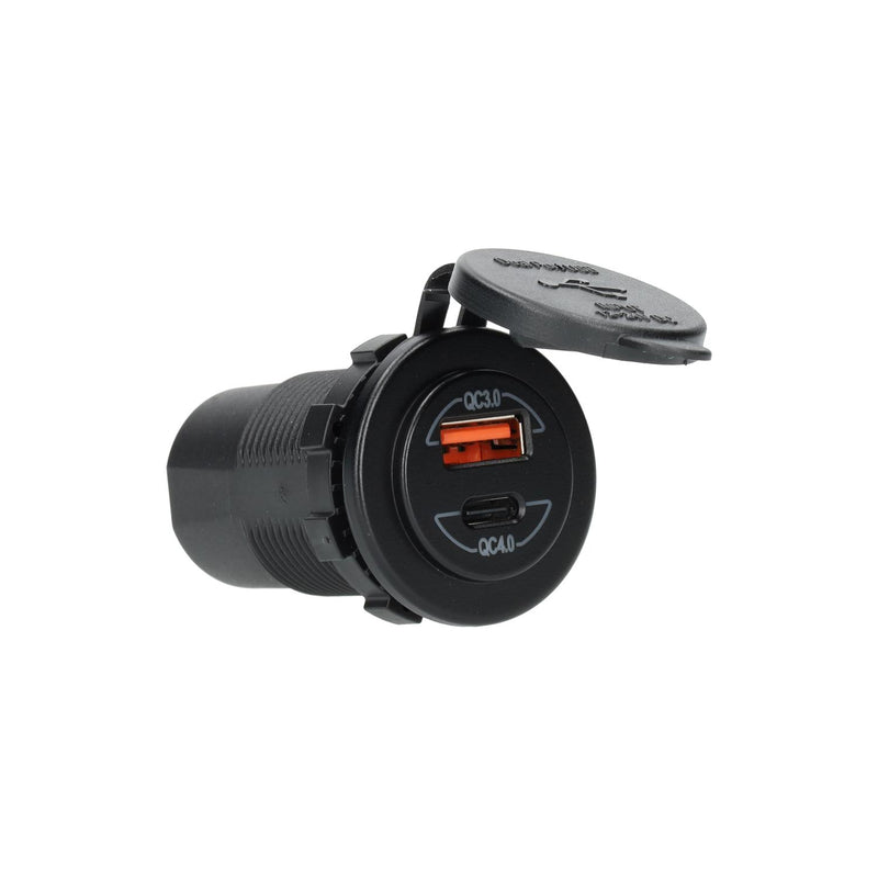 Laden Sie das Bild in Galerie -Viewer, Power line usb lader inbouw met usb-a qc3.0 en usb-c qc4.0